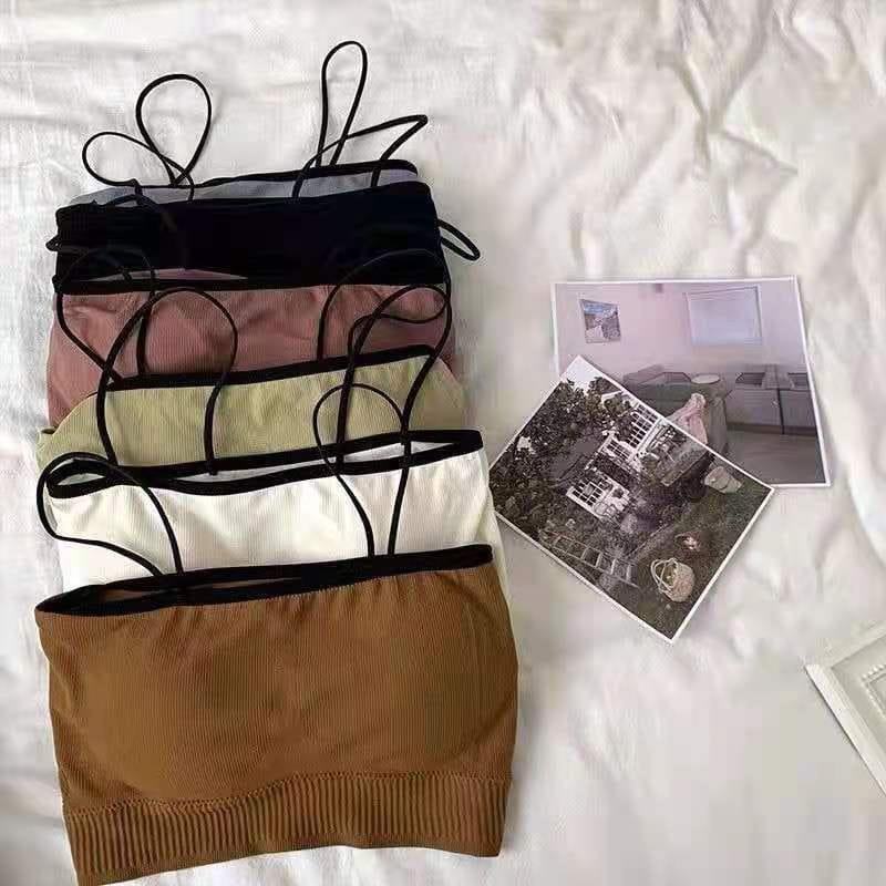 Bra Wanita Bralette fashion wanita  Miniset Polos tanpa kawat sexy pakaian dalam wanita Import