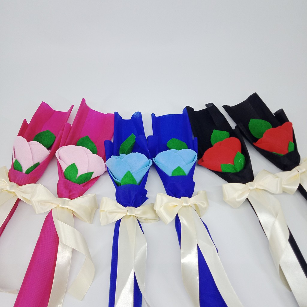 Bouquet bunga Flanel 1 tangkai