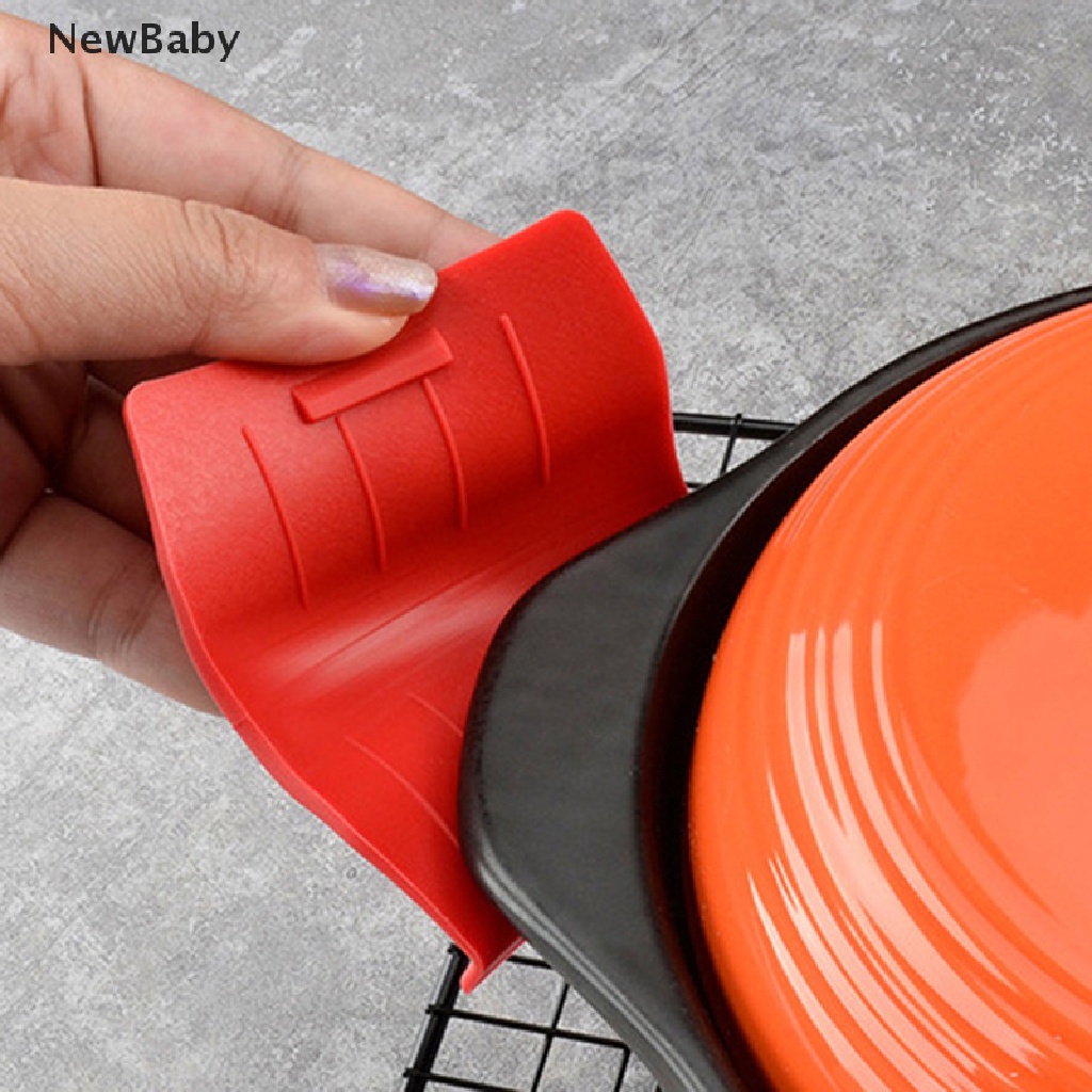 2pcs / set Klip Cover Gagang Panci Tahan Panas Anti slip Bahan Silikon