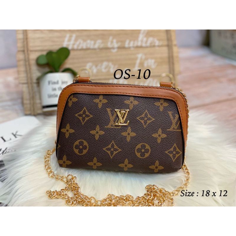 Tas Oval Wanita Mini Import / Tas Selempang Mini Tali Pake Rantai