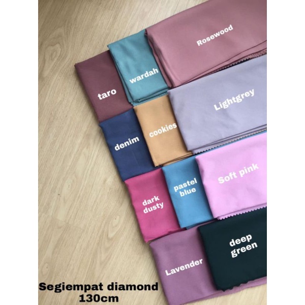 Segiempat syari polos diamond italiano crepe -+ 130x130