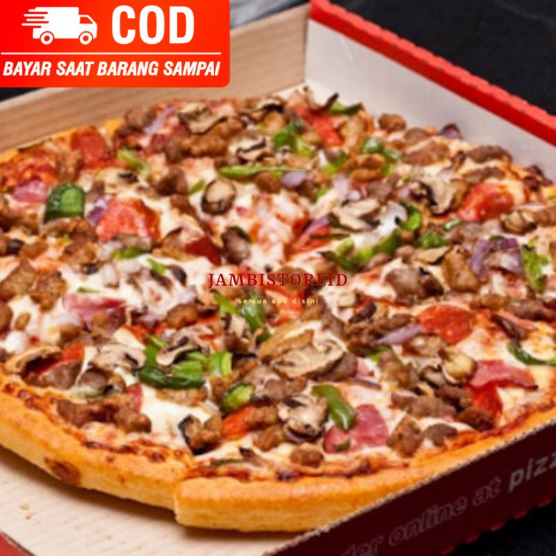 

(JAMBISTOREID) PILIH PENGIRIMAN INSTAN Pizza Hut Super Supreme Signature Original Pizza Pan 4 Potong pcsJambi