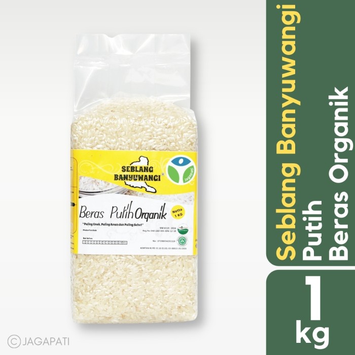 

978qW Beras Putih Organik Vacum 1Kg - Seblang Banyuwangi - Organik W5Q0112