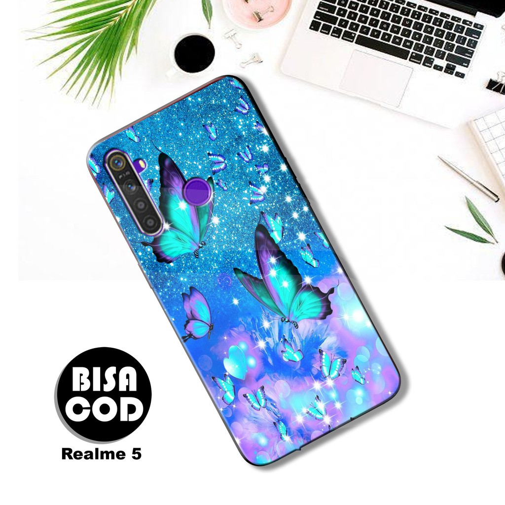 Case Realme 5/5i / Hardcase Realme 5/5i / Casing Realme 5/5i / Case Kupu Kupu / Case Kekinian
