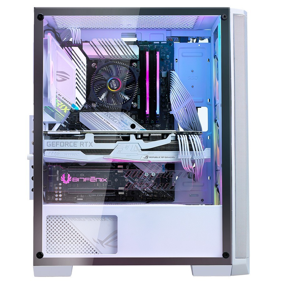 Casing Komputer Gaming Bitfenix Nova Mesh SE TG Whitee Free 4Fan ARGB