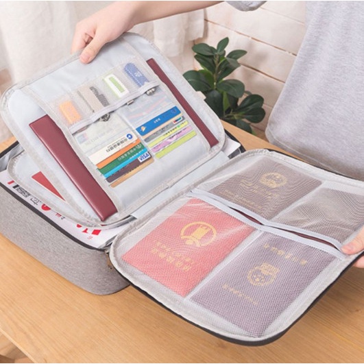 Tas Dokumen Tempat Penyimpanan File Pasport Travel Bag Storage Box