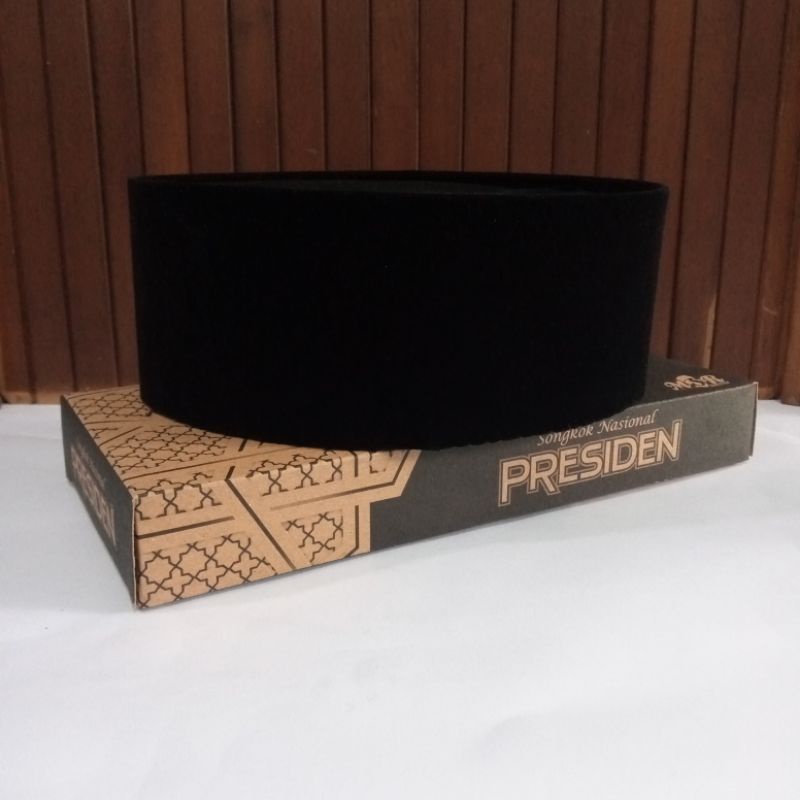 Peci Songkok Kopiah - Peci Polos hitam - Peci Merk President - Peci Murah Berkualitas - Peci Hitam