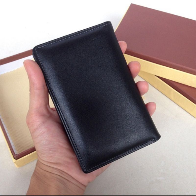 Dompet Kulit Pria ORIGINAL Lipat 3 Kulit Asli Garut 3/4 Tanpa Slot Tengah