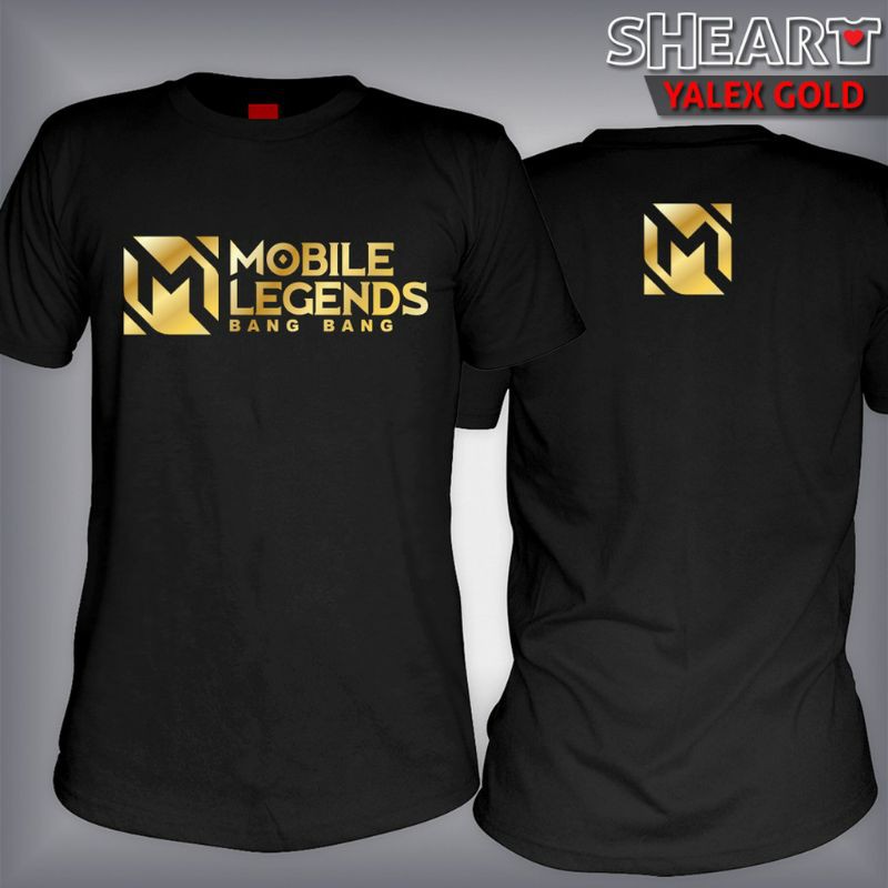 Baju Kaos game Mobile legend logo besar depan belakang