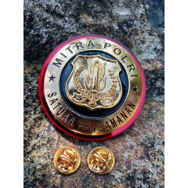 pin mitra polri satpam akrilik magnet