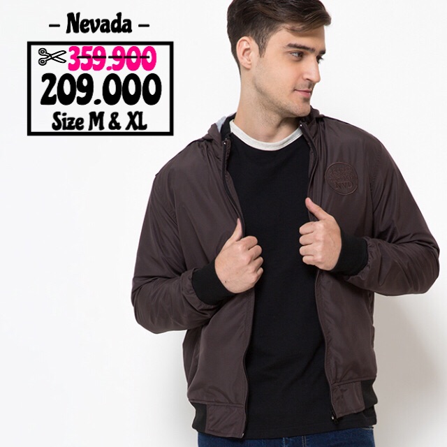 Jaket Parasut Nevada Pria Cokelat