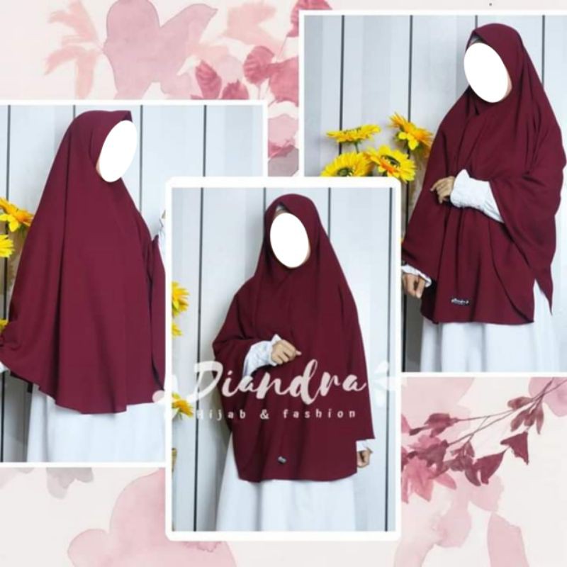 Khimar Syar'i Diandra Hijab Wollycrep XL Pet