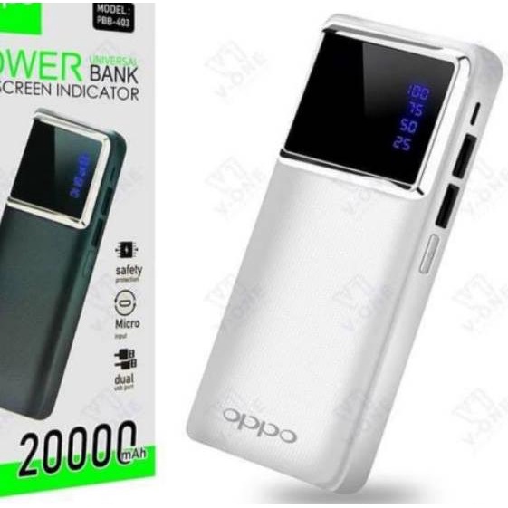 Power bank XIAOMI , SAMSUNG , OPPO PBB-203/404 20000 mAH 2 Usb Real 6000mah Capacity 