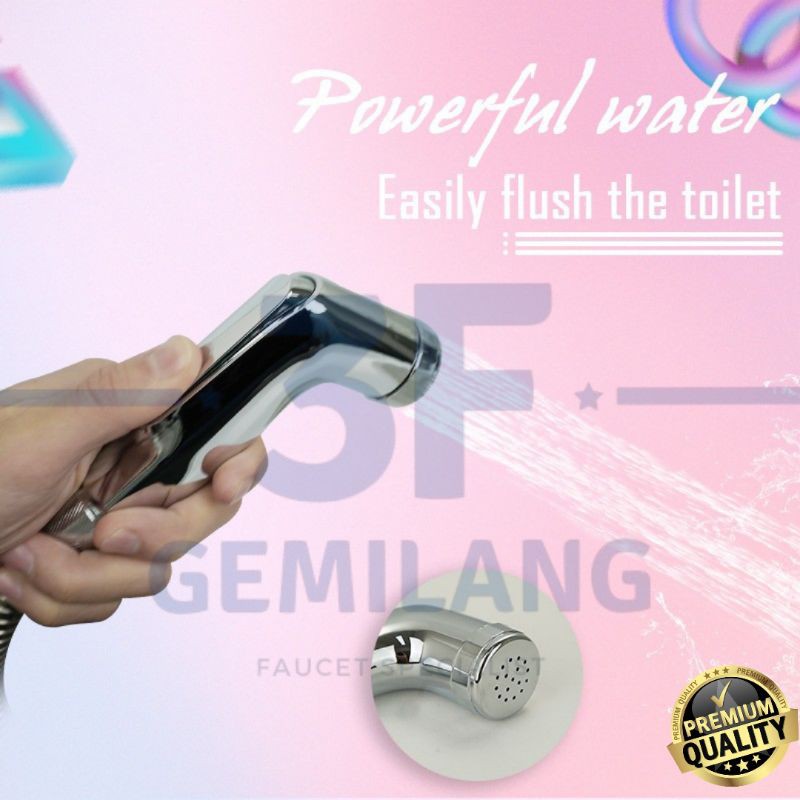 SOLVEX - JET SHOWER TOILET SET WARNA CHROME HIGH QUALITY