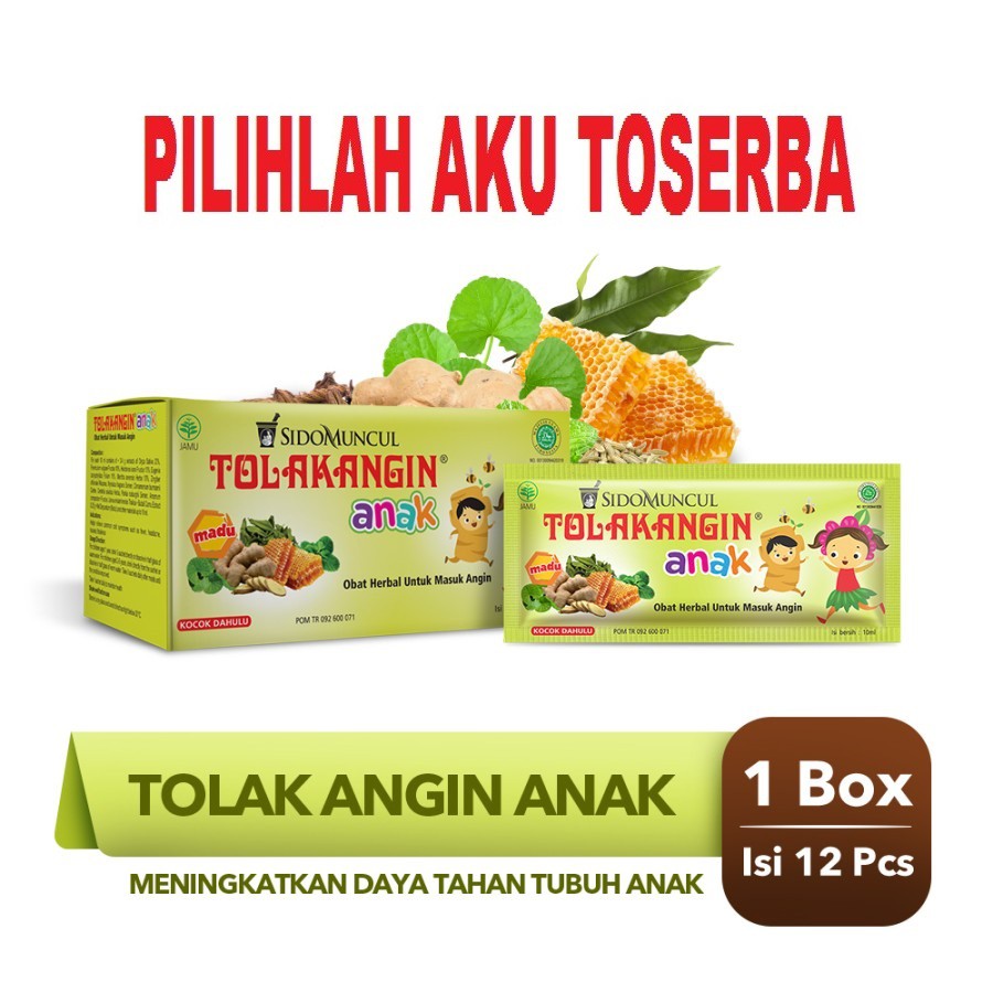TOLAK ANGIN CAIR ANAK SIDOMUNCUL ISI 12 SACHET - ( HARGA 1 BOX )