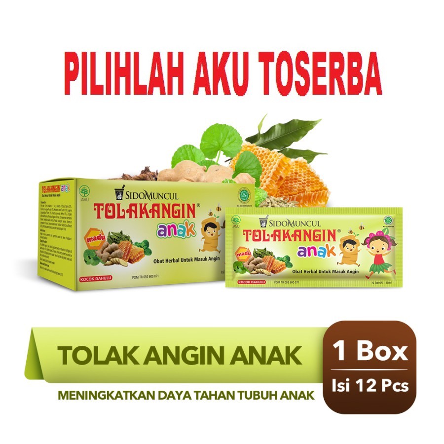 TOLAK ANGIN CAIR ANAK SIDOMUNCUL ISI 12 SACHET - ( HARGA 1 BOX )