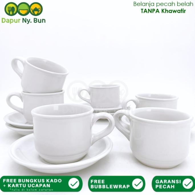 6 Pasang Cangkir Set / Cangkir + Saucer Nikura / Cangkir Teh / Cangkir