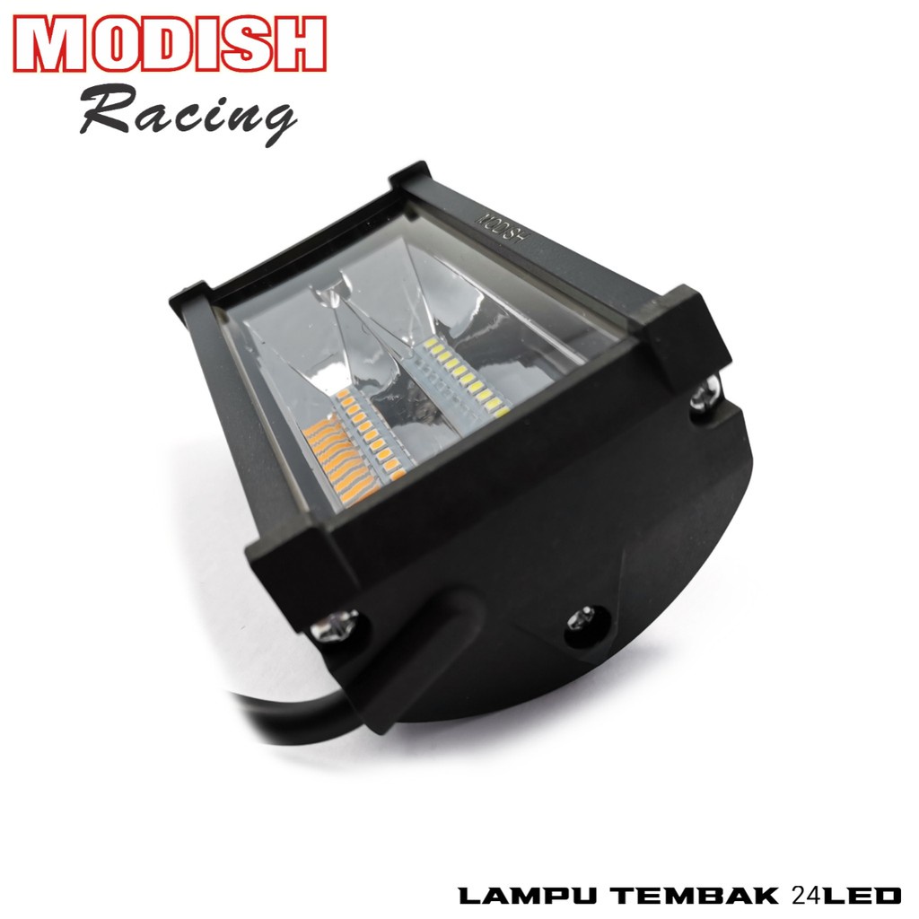 lampu tembak 24 mata LED CWL 4597 2 warna white and yellow strobo