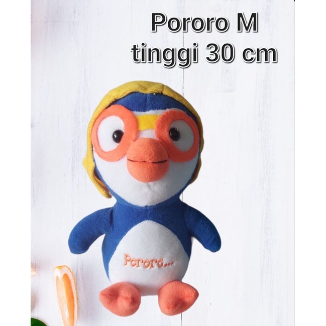 Boneka &quot; PORORO &quot; size  &quot;&quot; M &quot;&quot; tinggi 30 cm