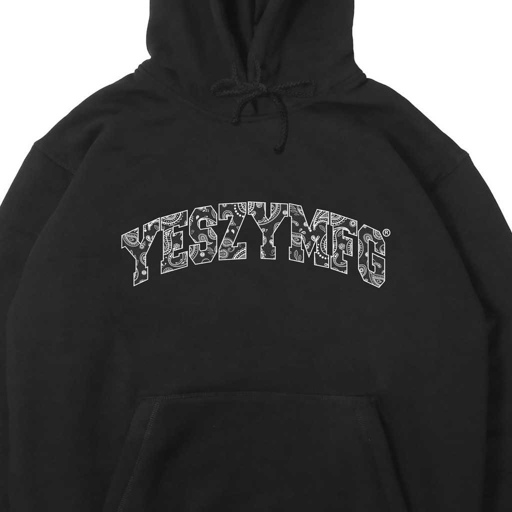 YESZY.MFG Hoodie Black Cyber F. Paisley BW