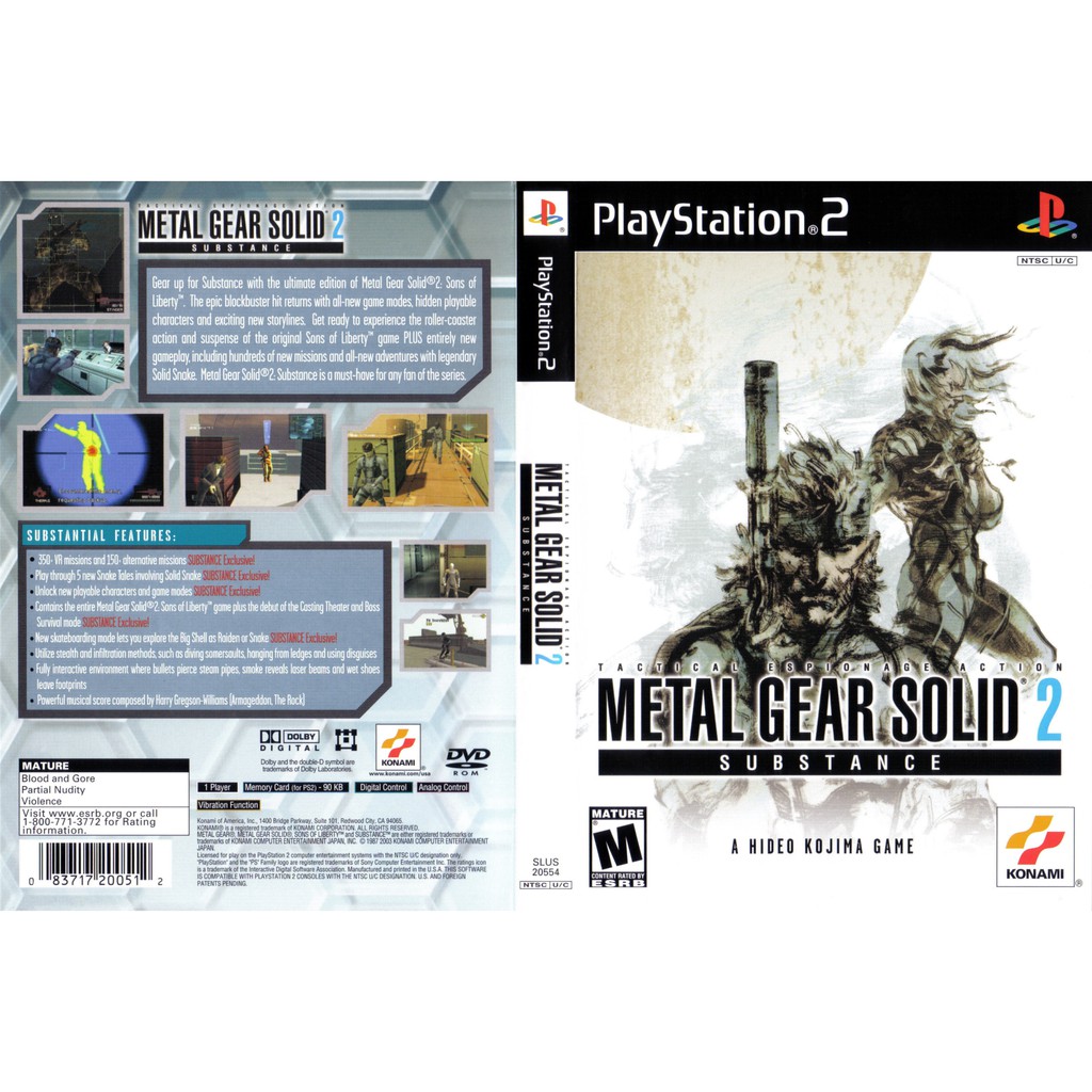 Kaset PS2 Metal Gear Solid II Substance