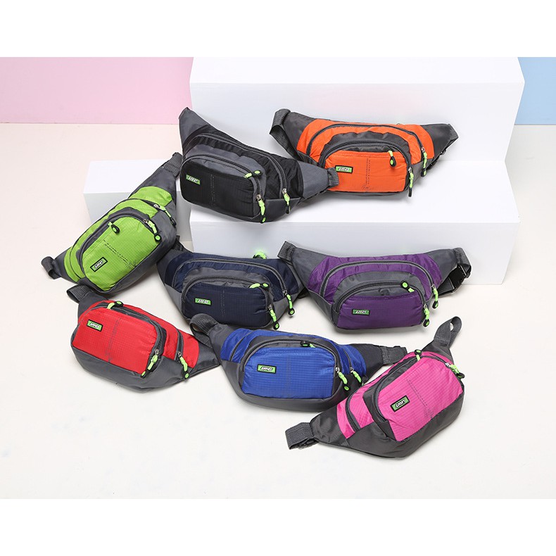 Satu7an T209 Tas Waistbag Unisex Tas Pinggang Sport Multifungsi Tas Pria Wanita Kain Oxford