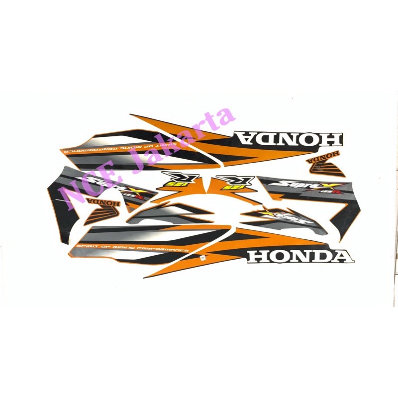 STIKER STRIPING SUPRA X 125R 2006 GOLD COKLAT