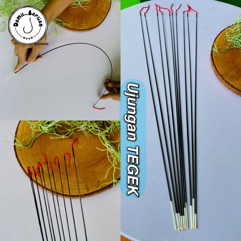 UJUNG JORAN TEGEK TERMURAH / PUCUKAN TEGEK FIBER SOLID LENTUR KUAT DAMIL_BERLIAN