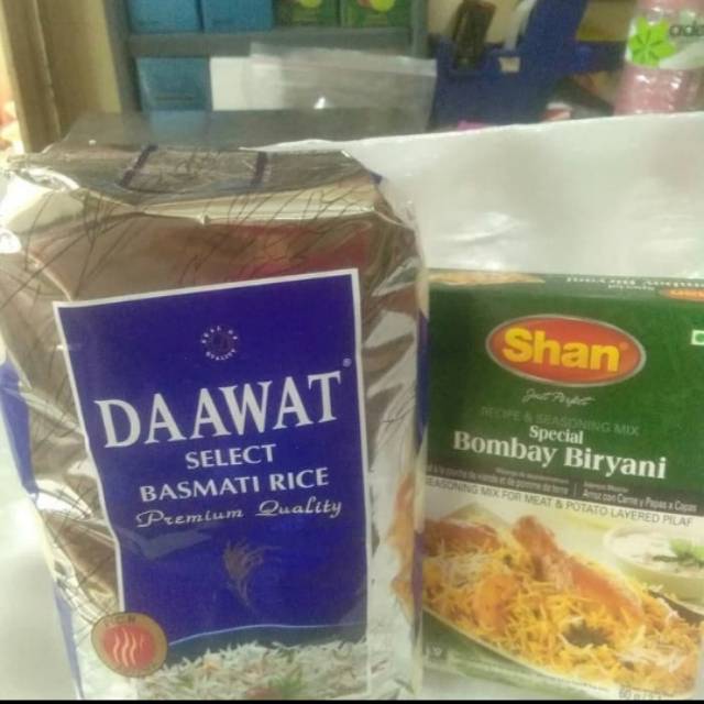 

paket beras basmati dawat dan bumbu biryani