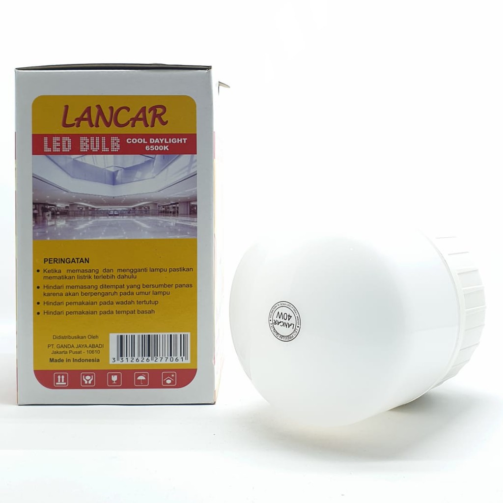 Lancar 40w Lampu Led Tabung Kapsul Ekonomis 40 Watt Cahaya Putih