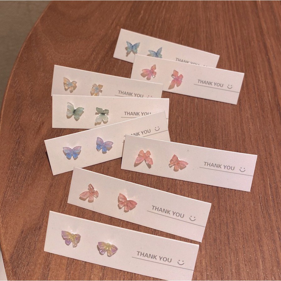 Anting Wanita Korea Colorful Kupu-kupu Kecil/ Korean Colorful Mini Butterfly Earrings-1