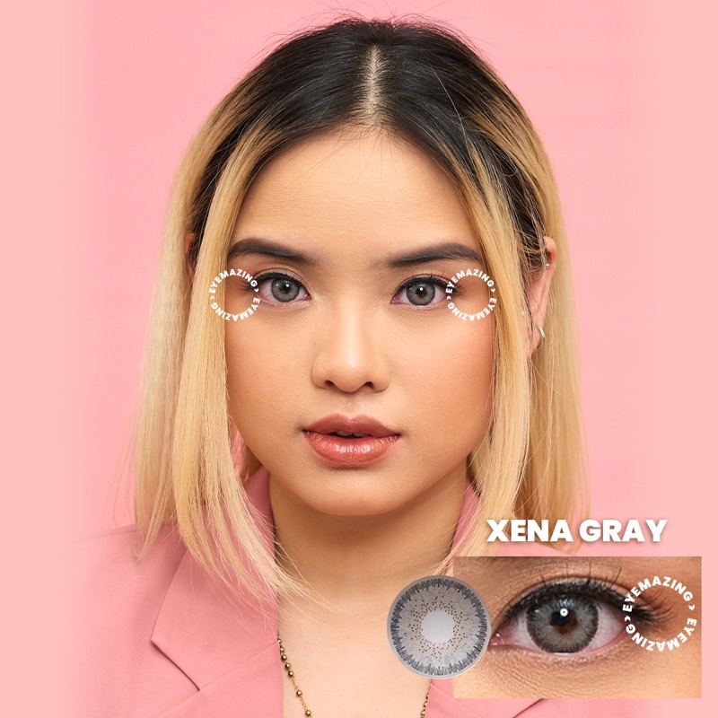 EYEMAZING Softlens - XENA Gray / Grey / Abu Normal Minus Beda Minus