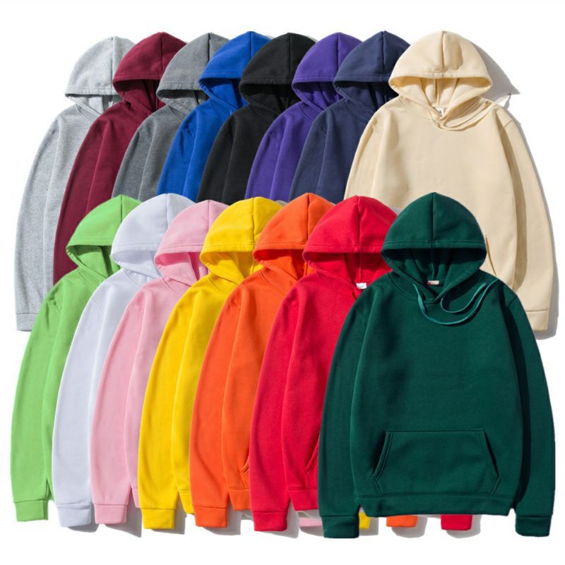 Sweater Hoodie polos Size L XL pria Wanita