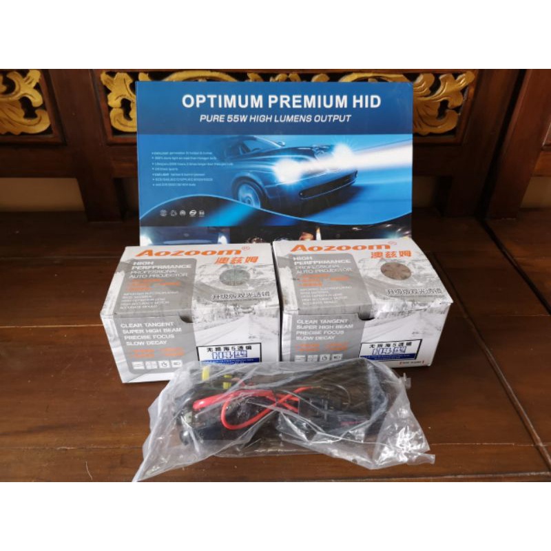 projie projector aozoom hid r8 55w bekas 4hari