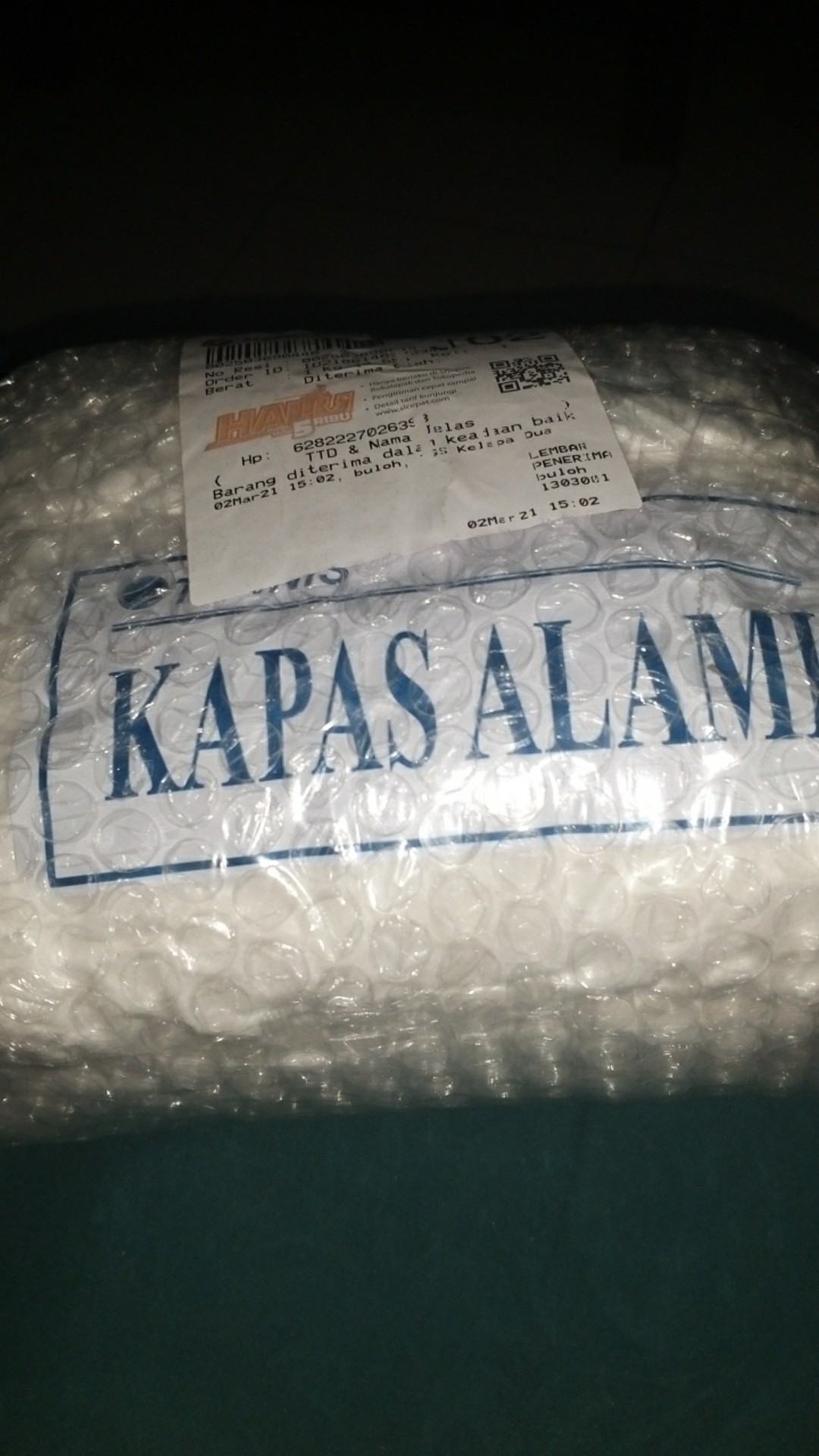 Karbon Aktif 6 Pcs & Kapas Alami Penyaring 8 Pcs