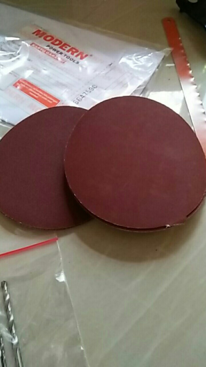 Kertas Amplas Bulat 4 Velcro Tempel Gerinda Sanding Disc Semua Grit