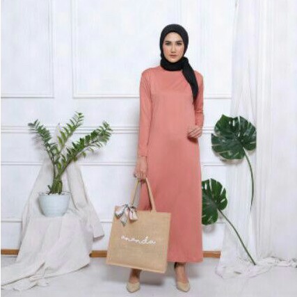 GAMIS MANSET LENGAN PANJANG SPANDEK||DALAMAN GAMIS/KAFTAN