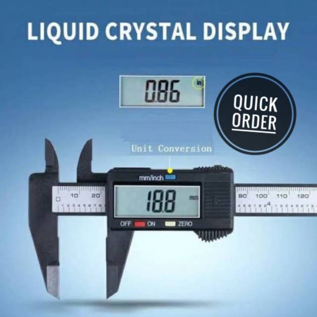 

Jangka Spring Digital Vernier Caliper Geser Sigmat Penggaris LCD fiber Carbon Sketmat