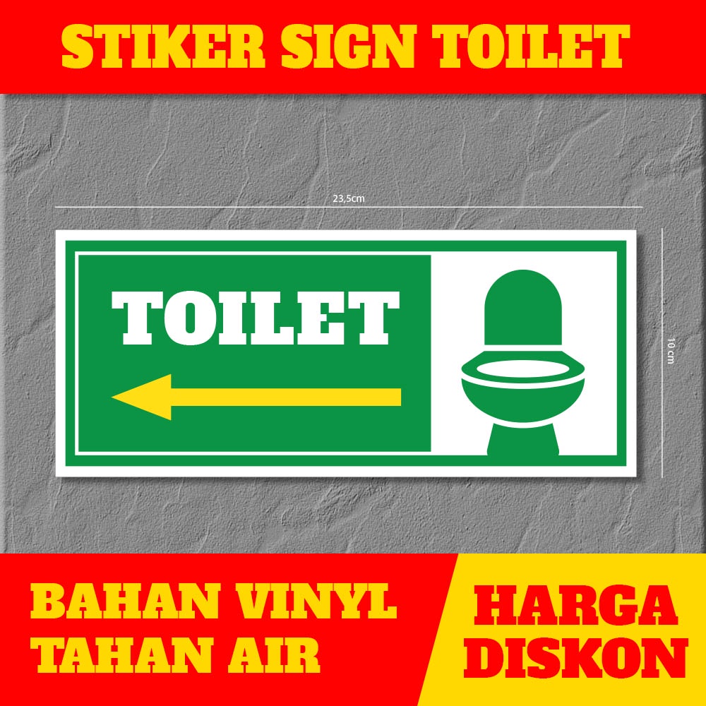 

Stiker Sign Penunjuk Toilet pada gedung