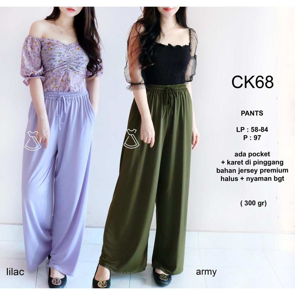 CK68 - CELANA KULOT CASUAL CELANA PANJANG KANTOR WANITA MODERN MURAH