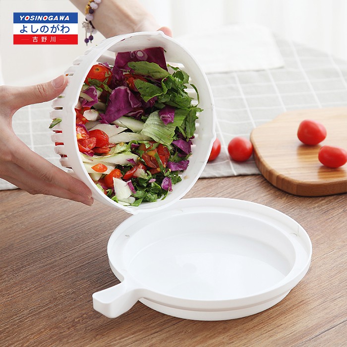 SALAD CUTTER BOWL Mangkok Alat Pemotong Sayur dan Buah Salad
