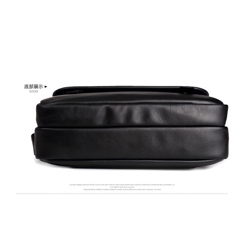 Tas Selempang Kulit Pria (ECLIPSE) - Hitam