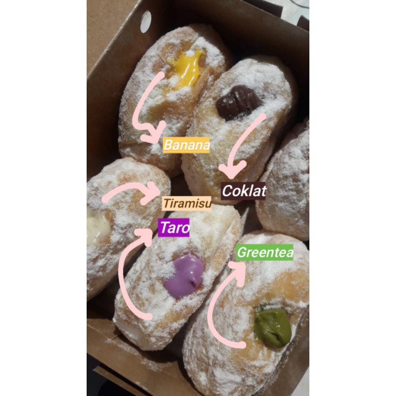 

[SURABAYA&SEKITARNYA] BOMBOLONI TOPING/DONAT FILLING/DONAT ISI ENAK LUMER EMPUK