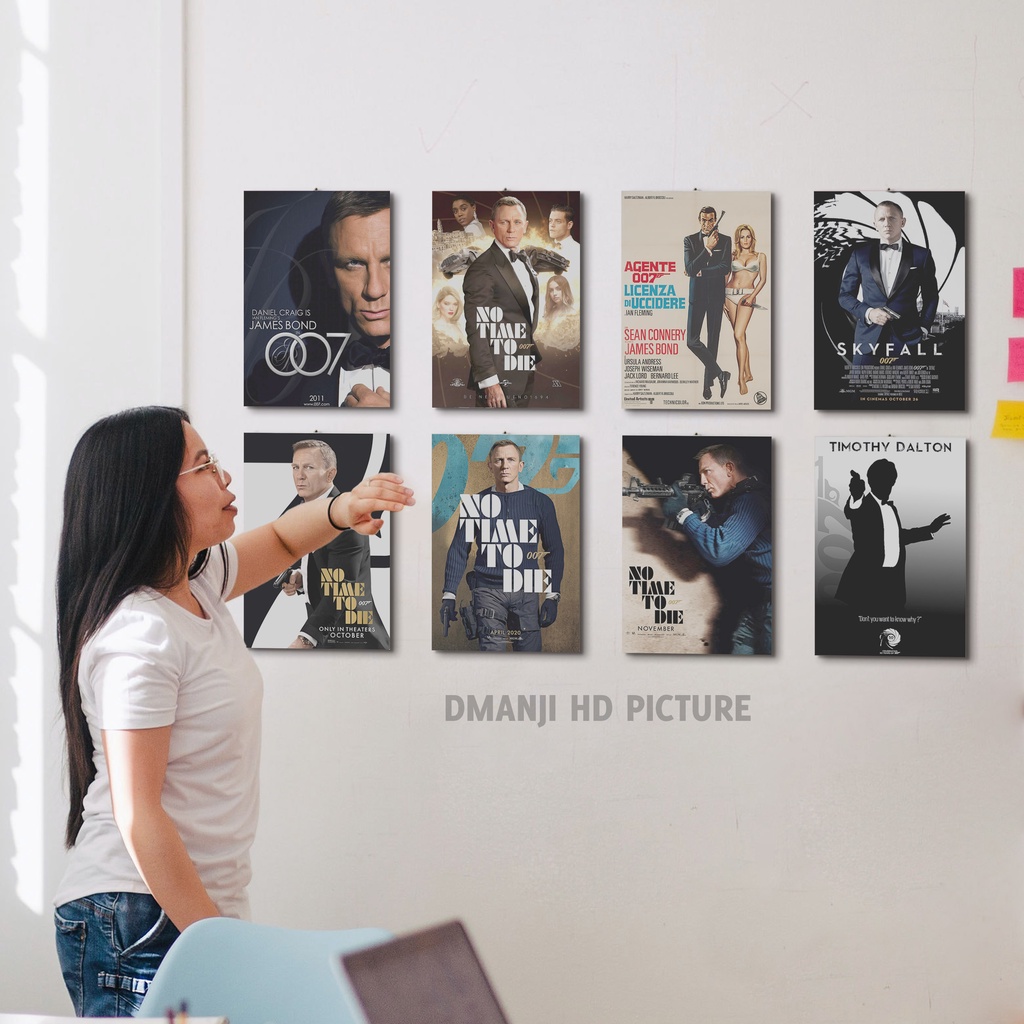 HIASAN DINDING JAMES BOND / POSTER KAYU TOKOH JAMES BOND DANIEL CRAIG / POSTER KAYU WALLDECOR JAMES 