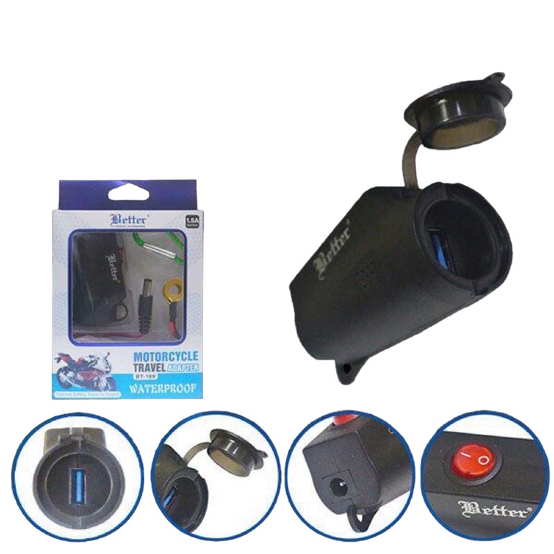 CHARGER CASAN MOTOR MURAH BETTER BT-167 /  BT-189 CHARGE CHAGER HP DI MOTOR BUAT GO-JEK GRAB