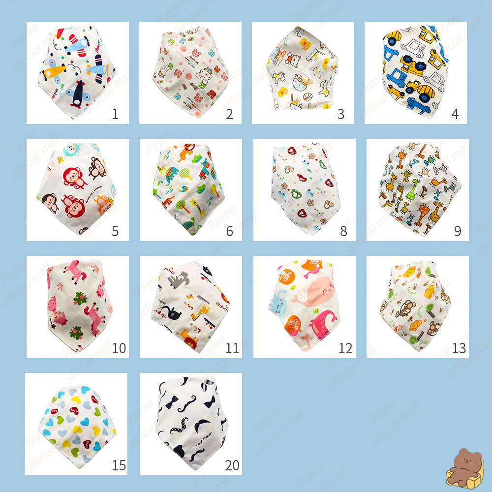 Payoe celemek bayi slaber segitiga / slaber bayi handuk air liur bayi /baby bibs-7