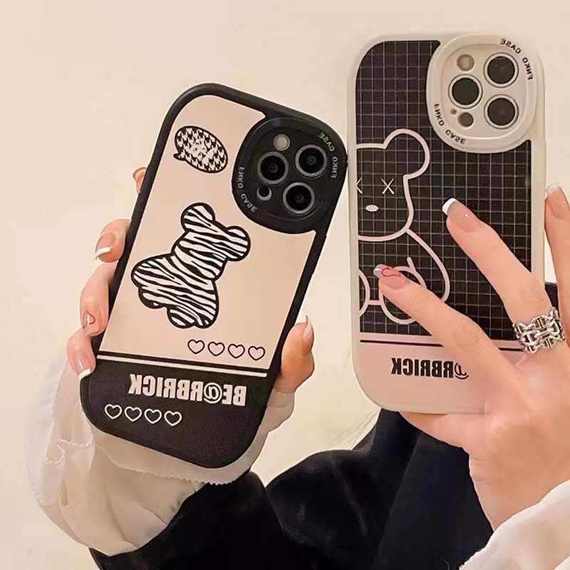 Case Motif Kartun Beruang Untuk IPhone 12 13 11 Pro Max X Xs Max Xr