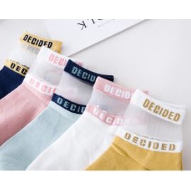 KKT kaos kaki transparan teks summer musim panas cotton transparan korea japan jepang