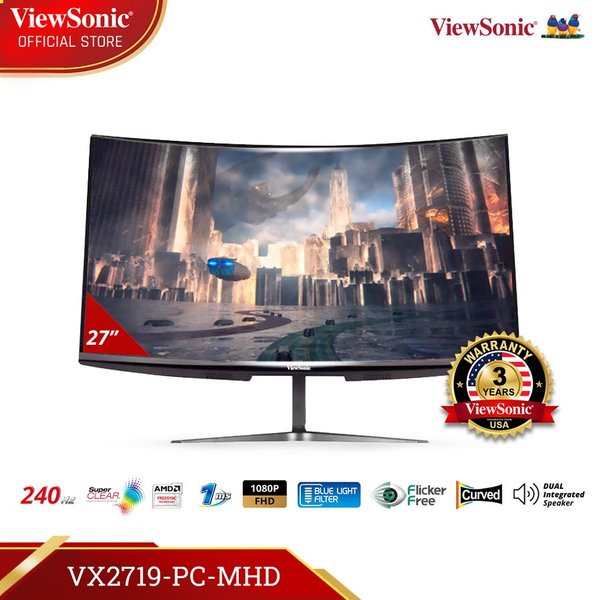 VIEWSONIC MONITOR  VX2719-PC-MHD CURVED  27in NEW