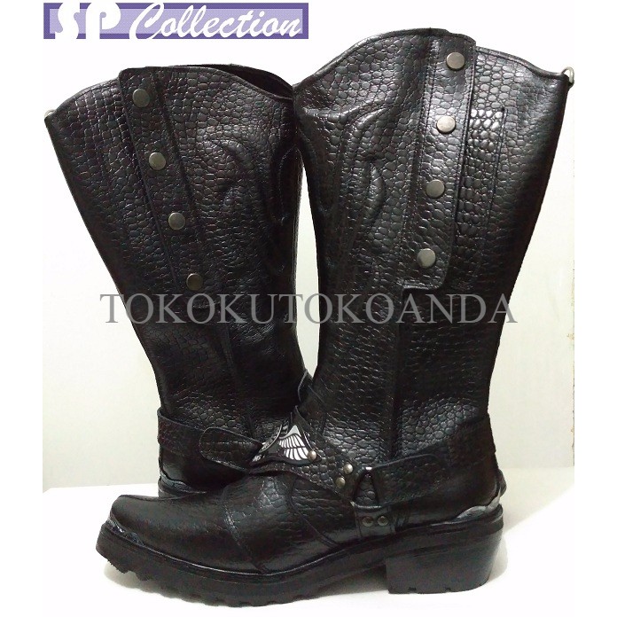 Sepatu PDL Lantas Tunggang Polri Cokro Batu+Belt Kulit Sapi Asli